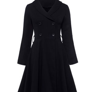 Black Long and Flared coat